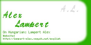 alex lampert business card